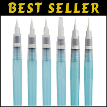 Load image into Gallery viewer, Eco-Friendly Zig Water Brush Pen Set - 6 Flexible Nylon Tips for Watercolor