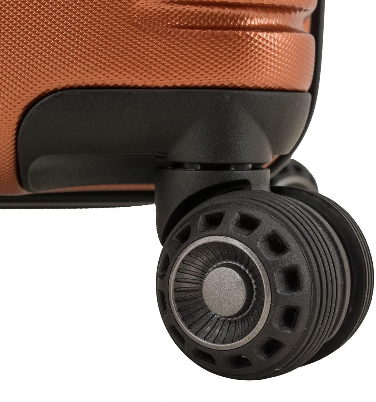 Durable 25-Inch Orange Polycarbonate Hardside Spinner Luggage Set - Travel in...