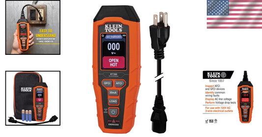 Reliable Circuit Analyzer: Large Color LCD for GFCI/AFCI Testing & Voltage Drops