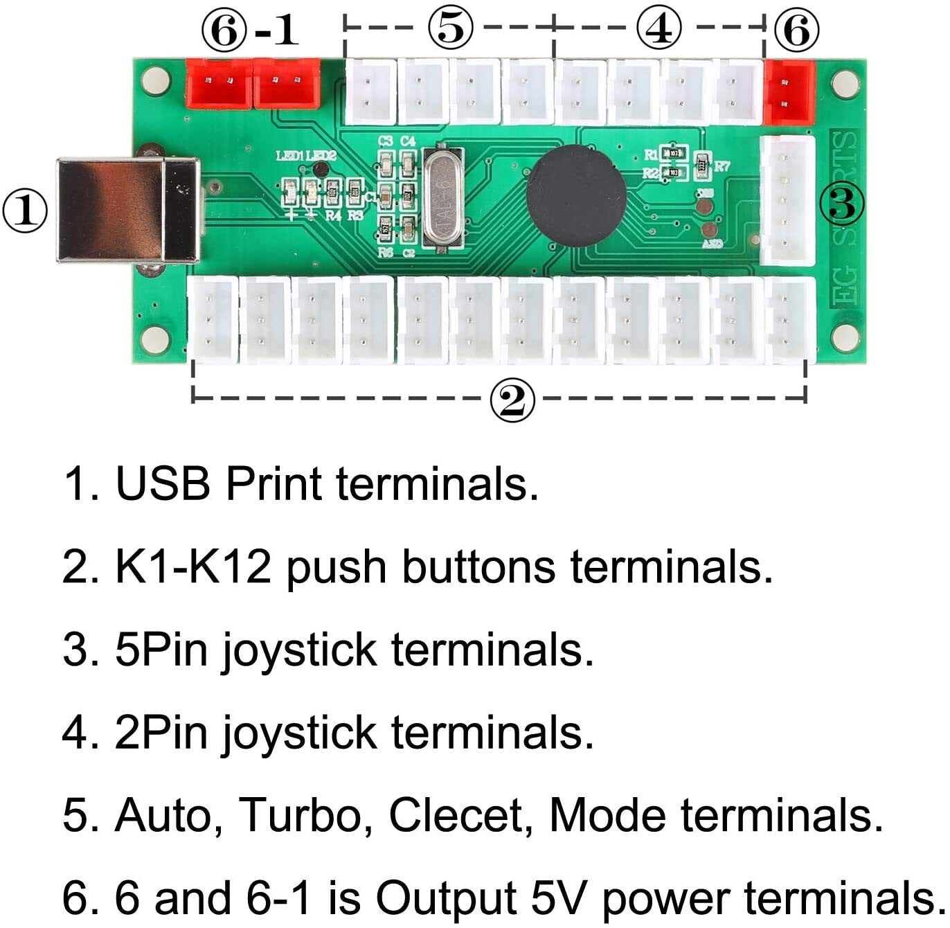Customizable 2-Player Arcade Games DIY Kit - Joysticks & Colorful LED Buttons