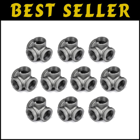 Durable 1" Malleable Iron 4-Way Tee Pipe Fittings for Modern Furniture Design