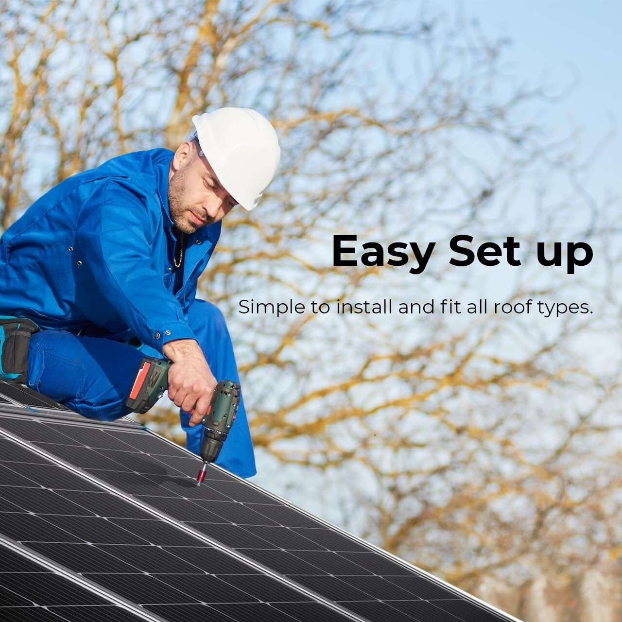 Compact and Lightweight 100W Solar Panel Set - Ideal for RV and Marine Use