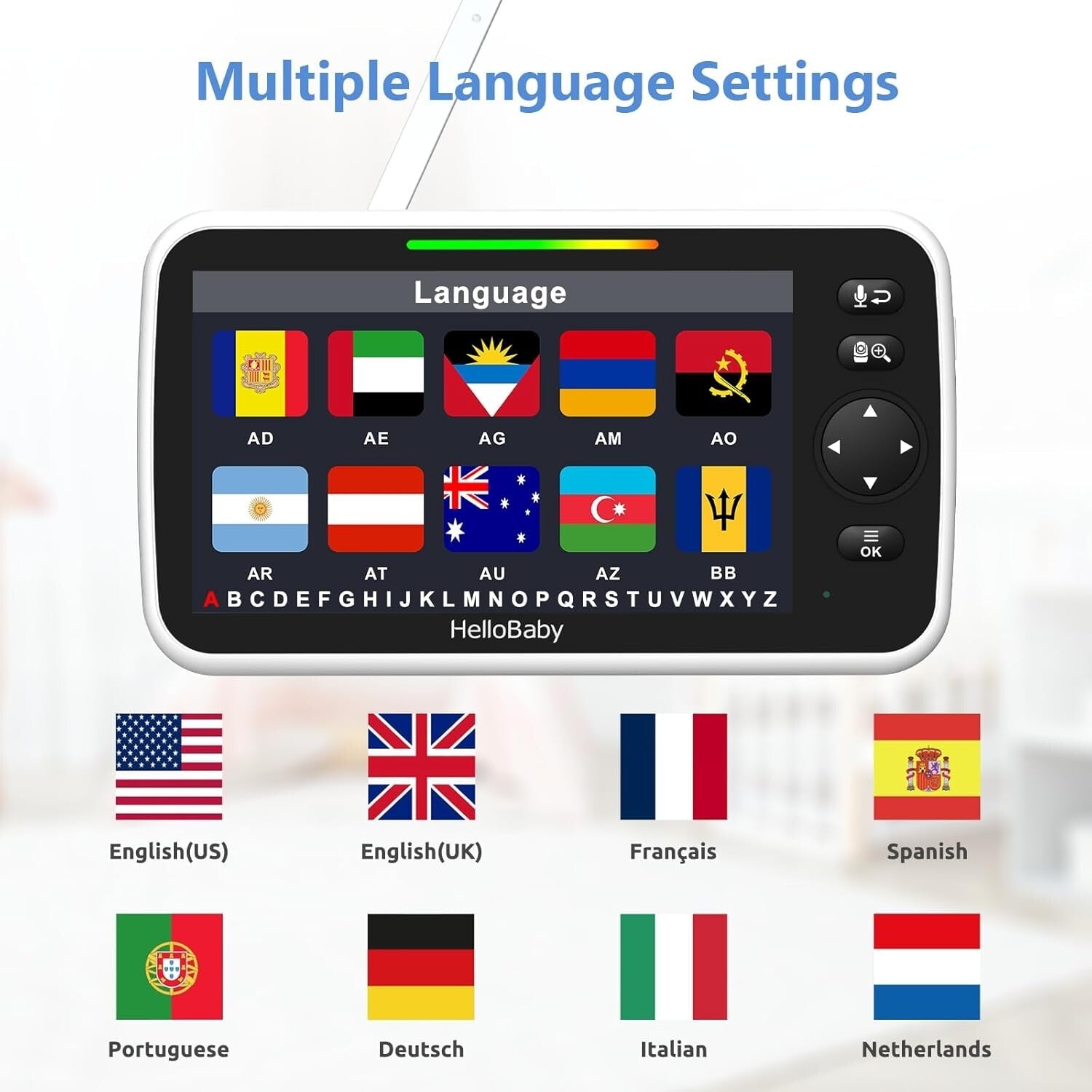 Video Baby Monitor with 6” IPS Screen & 4000mAh Battery - Ultimate Safety