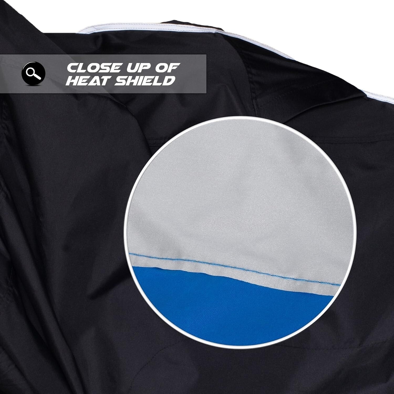 Breathable Extra Large Motorcycle Cover with Lockable Grommets and Luggage Strap