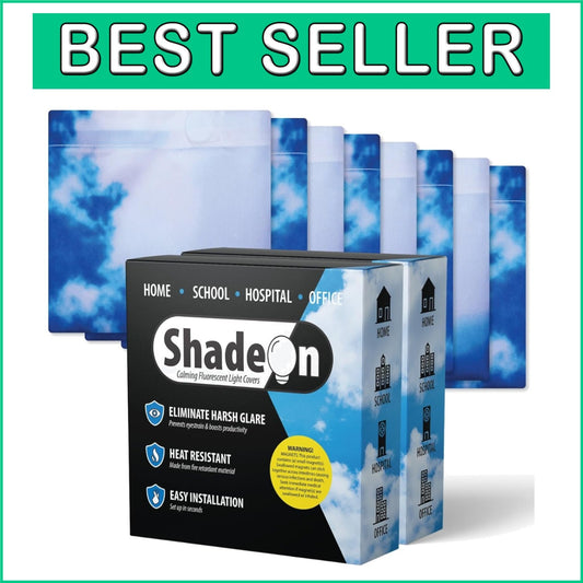 Flame Retardant 8-Pack Summer Sky Ceiling Light Covers for Classrooms & Offices