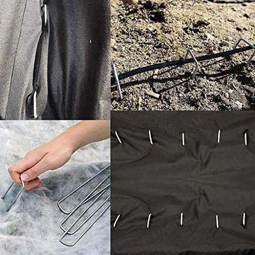 200 Pack Heavy Duty 12" Galvanized Garden Stakes - Rust Resistant Landscape Pins