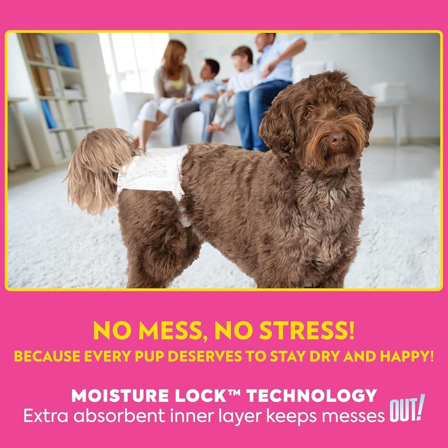 Petcare Disposable Dog Diapers for Female Dogs - Incontinence & Heat Cycle Aid