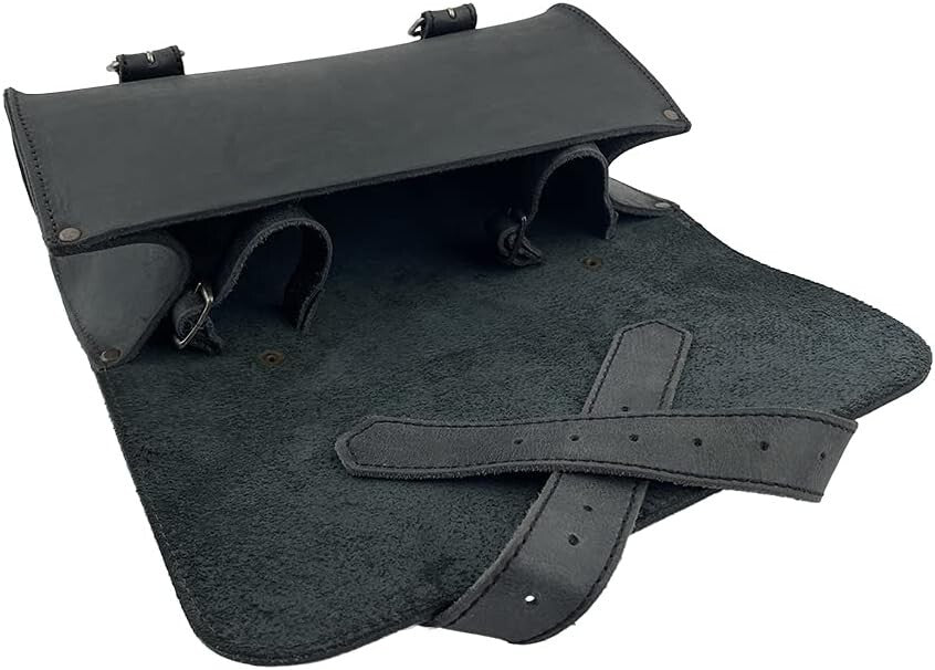 Elegant Tool Organizer for Bikes: Leather Handlebar Pouch with Lifetime Warranty