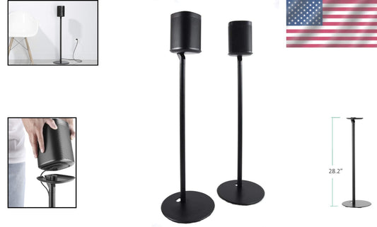 Elegant 28.2-Inch Floor Stands Compatible with Sonos One SL & Play:1 - 2 Pack