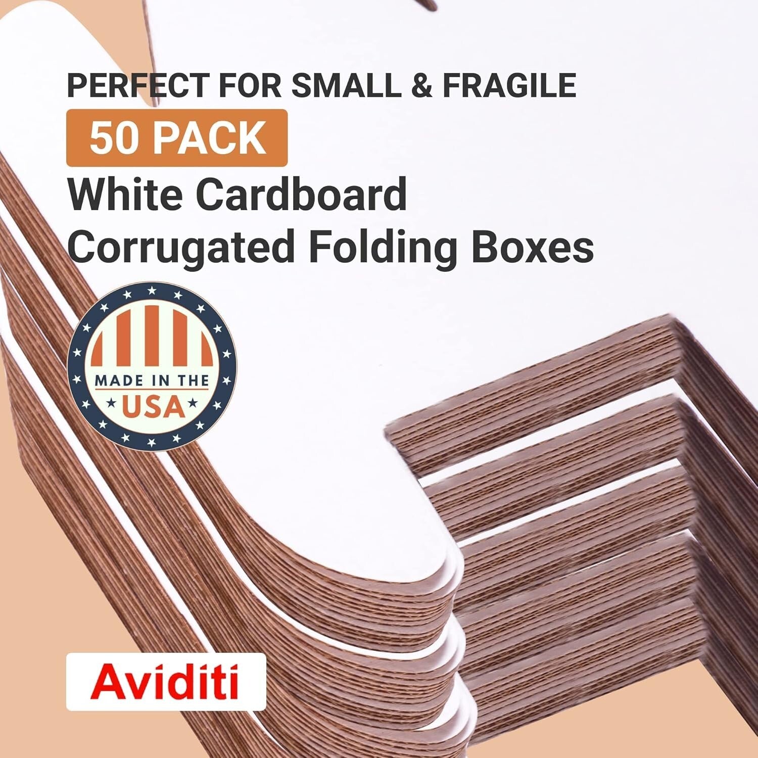 Bulk 50-Pack 5x5x5 Corrugated Boxes - Strong, Lightweight Shipping Solutions