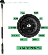Load image into Gallery viewer, Garden Hose Wand with 10 Custom Spray Settings - Ideal for Hanging Baskets