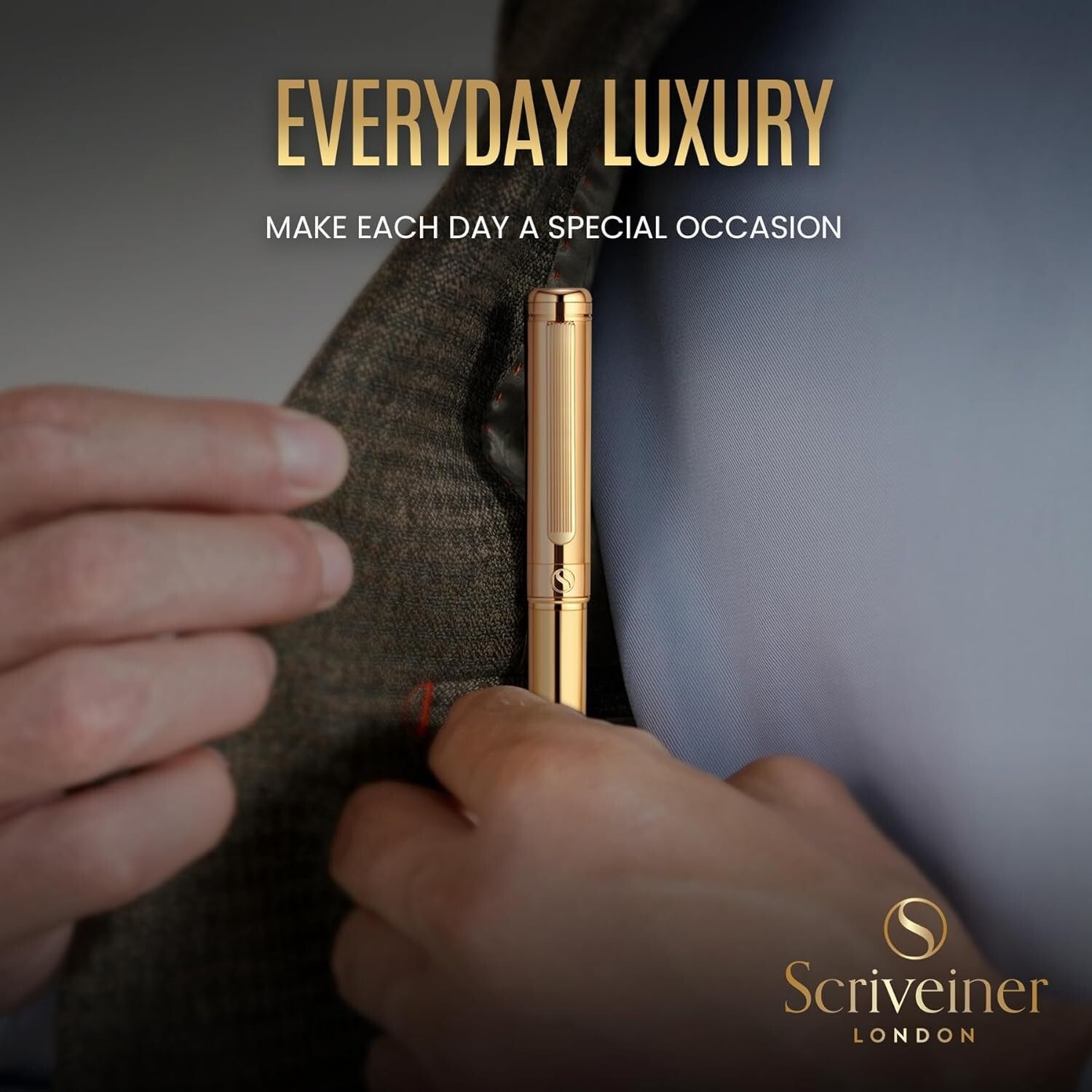 Stylish Gold Ballpoint Pen with Schmidt Black Refill - Sophisticated Design