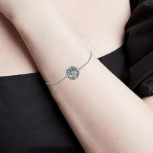 Load image into Gallery viewer, Sterling Silver Lighthouse &amp; Compass Pendant Bracelet – Elegant Gift for Women