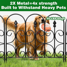 Load image into Gallery viewer, Stylish 10ft Decorative Garden Fence - 5 Rustproof Panels, Easy Storage Design