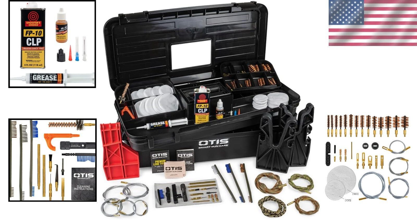 Multi-Caliber Cleaning Kit with Portable Range Box & Shooter's Choice Chemicals