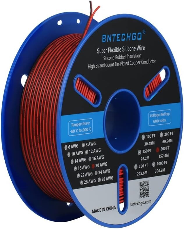 Ultra Flexible 20 Gauge Parallel Silicone Wire 500ft - Perfect for LED & Models