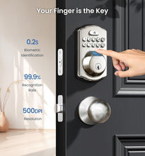 Load image into Gallery viewer, Biometric Electronic Keypad Deadbolt - 4-in-1 Fingerprint and Passcode Access
