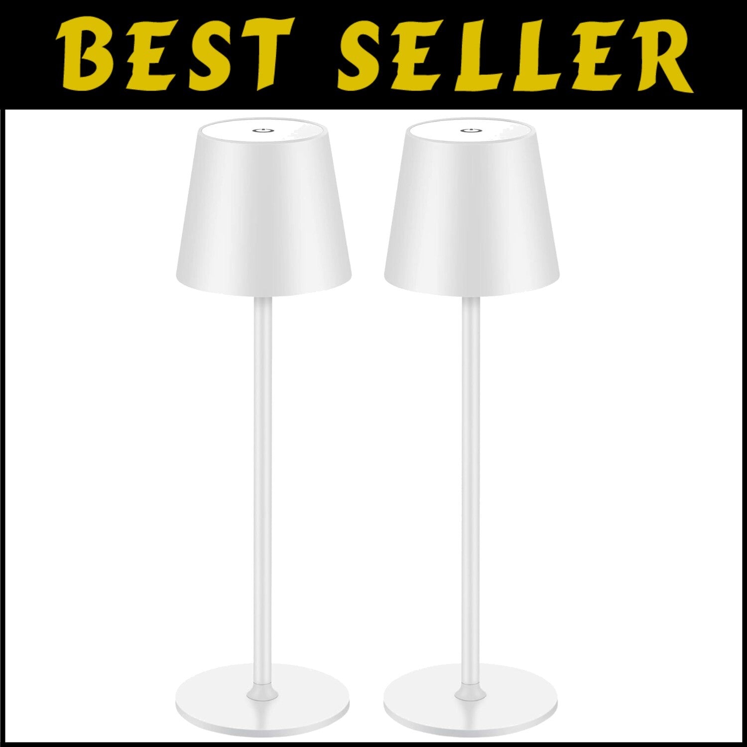 2-Pack Dimmable LED Touch Lamps - Stylish Portable Night Light for Dinner & More