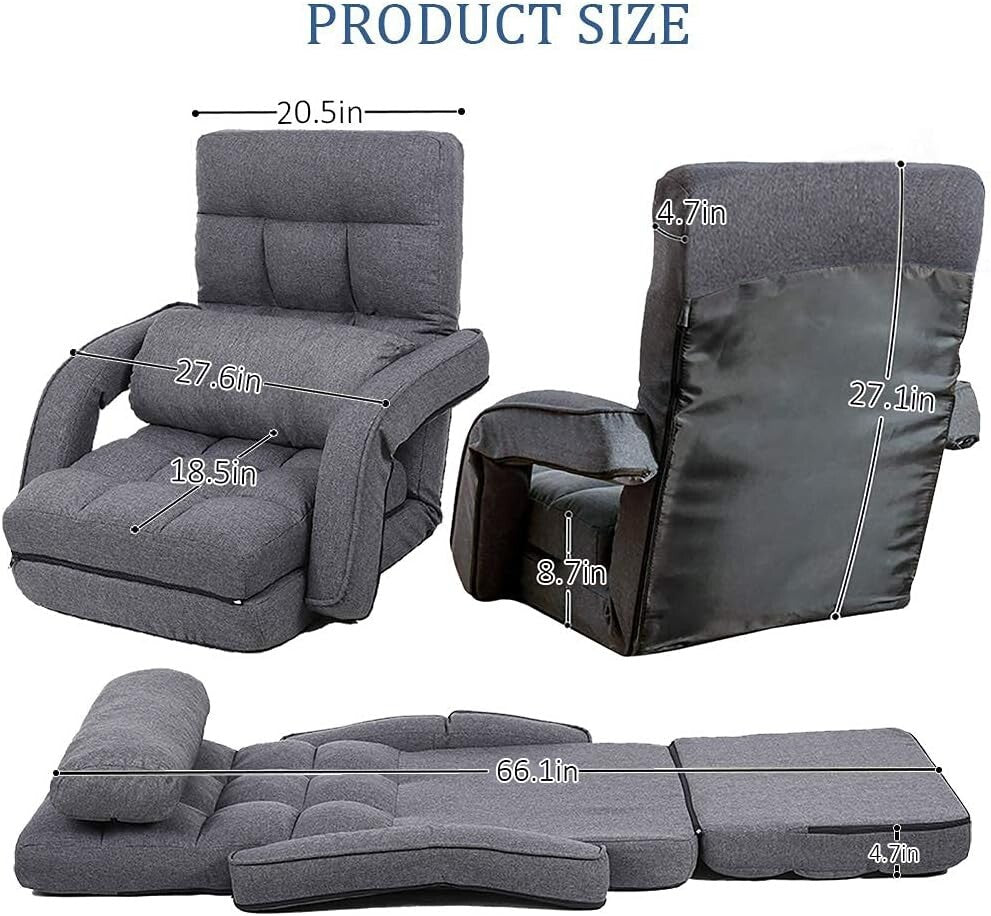 Compact Folding Gaming Chair with 42 Reclining Positions – Comfort Meets Style