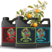 Load image into Gallery viewer, Cronk Nutrients 3-Part Plant Food Kit: Hydroponics &amp; Bloom Booster, 4L Liquid