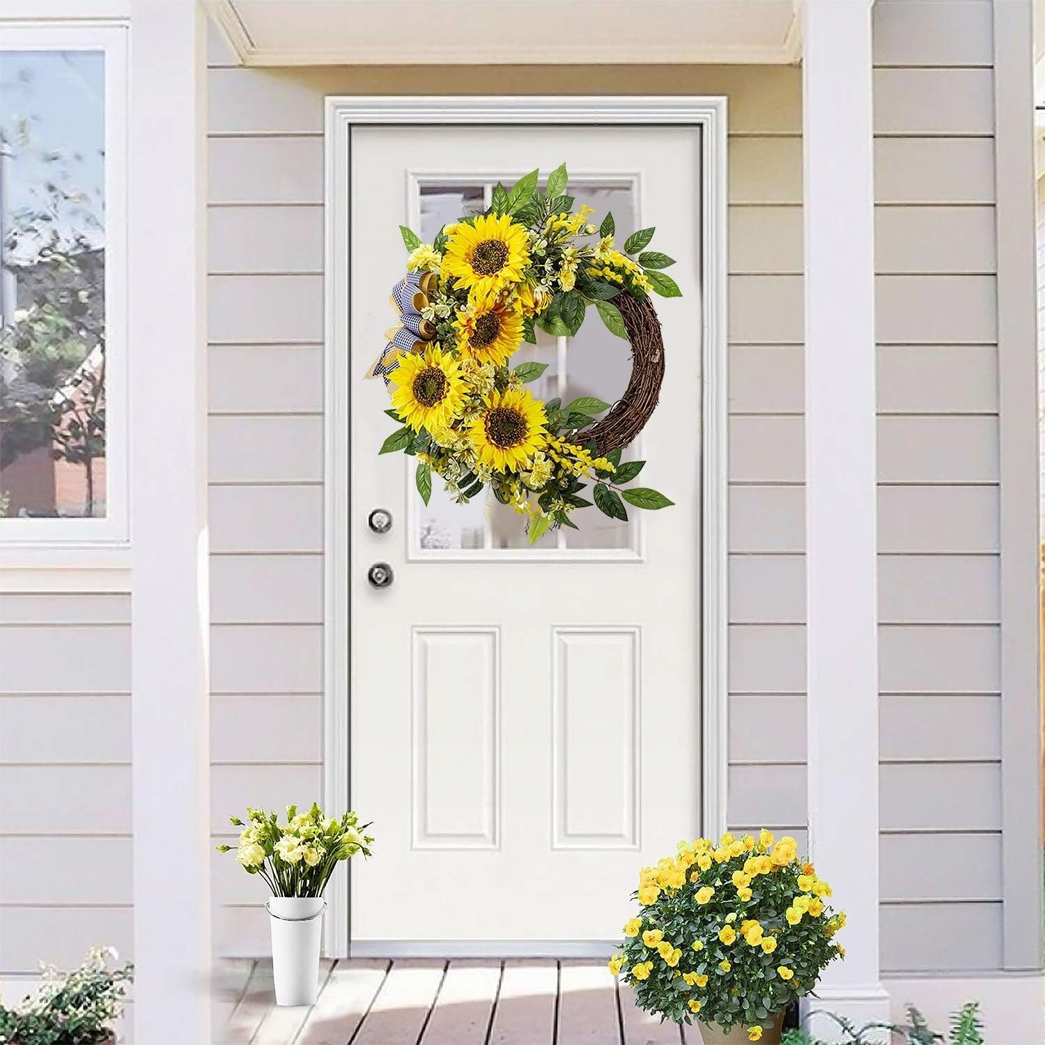 Charming 18' Sunflower Wreath Perfect for Valentine's and Mother's Day Gifts