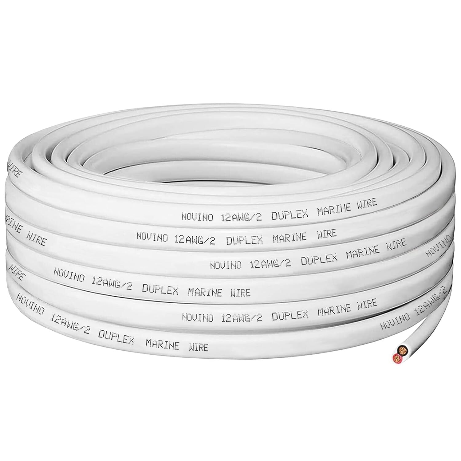 Multi-Purpose 100ft Marine Wire, 12 AWG Duplex Tinned Copper for Boats & RVs