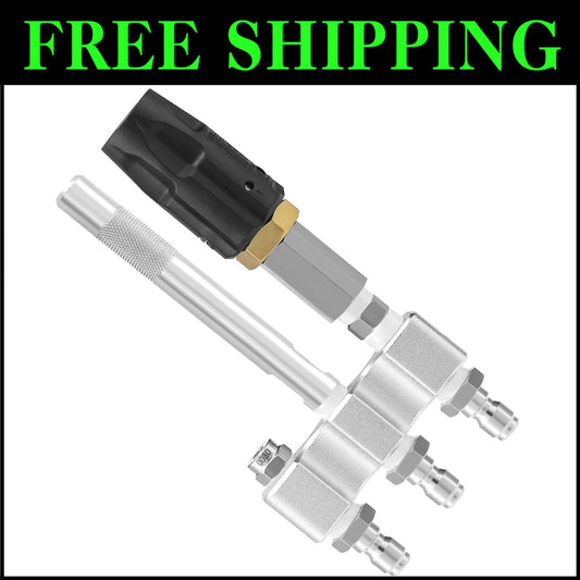 Stainless Steel M5 Twist Nozzle with Shooter Tip - Efficient Pressure Cleaning