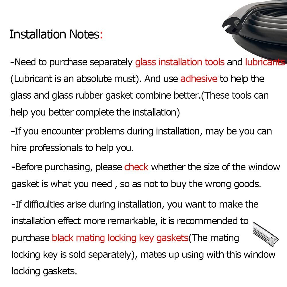 Flexible 26ft Window Locking Gasket, EPDM Seal for Boats and Safety Equipment