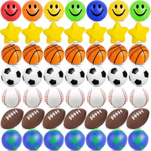 Load image into Gallery viewer, Sport-Themed 60 Pcs Mini Stress Balls Set - Stress Relief for Kids &amp; Adults