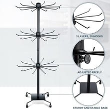 Load image into Gallery viewer, Versatile 2-Piece Rotating Jewelry Display with Hooks - Ideal for Home &amp; Retail