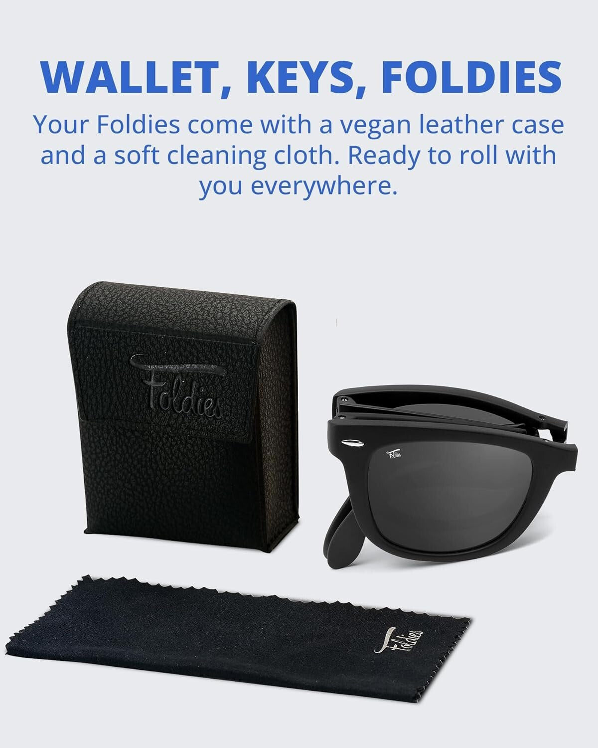 Classic Polarized Folding Sunglasses for Men & Women - UV400 Protection Included