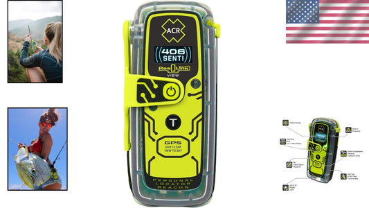 Buoyant Waterproof Personal Locator Beacon with Strobe Light - Model PLB 425