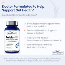 Load image into Gallery viewer, PreBioMD Prebiotic Supplement with Patented PreforPro - Supports Gut Health