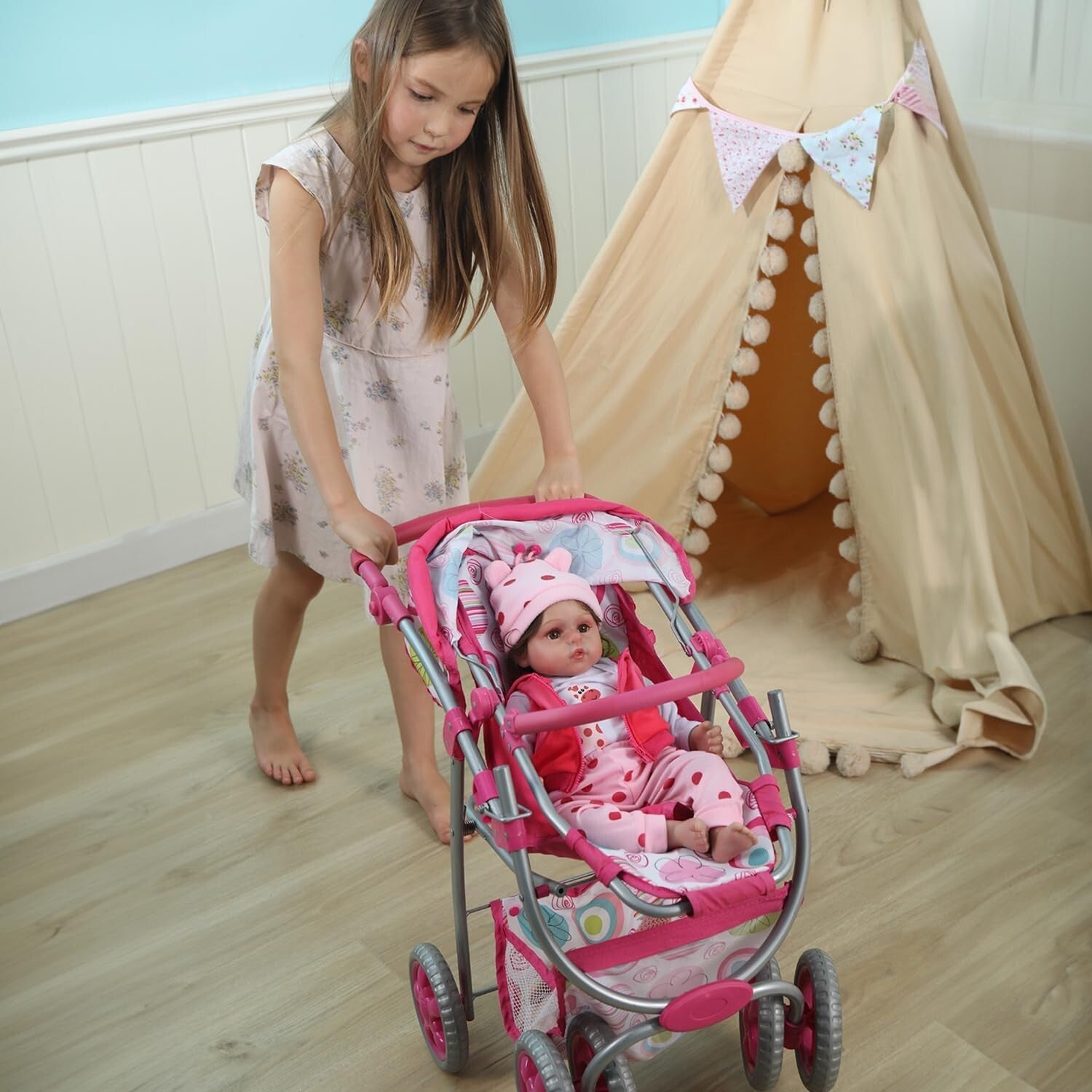 Adorable 18-Inch Silicone Reborn Girl Doll - Complete With Dress-Up Accessories