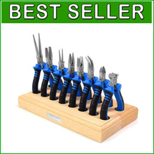 Load image into Gallery viewer, Versatile Jewelry Pliers Set with Wooden Holder - 8 Essential Tools for Crafters