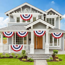 Load image into Gallery viewer, 6 Pack Pleated American Flag Bunting 3x6 Feet - Perfect for 4th of July Decor