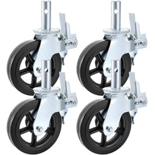 Load image into Gallery viewer, Durable 8 x 2 Inch Heavy-Duty Swivel Casters with Double Lock - 1100LBS Capacity
