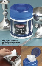 Load image into Gallery viewer, Pack of 4 Silver Wipe Canisters - Non-Scratch &amp; Mildew-Resistant Cleaning Sheets
