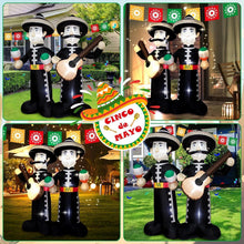 Load image into Gallery viewer, Festive 6FT Inflatable Mariachi with LED Lights - Indoor/Outdoor Party Must-Have