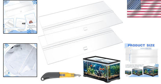 Versatile Acrylic Fish Tank Lid with Handles - Easy-Fit 48 x 13 Canopy Set