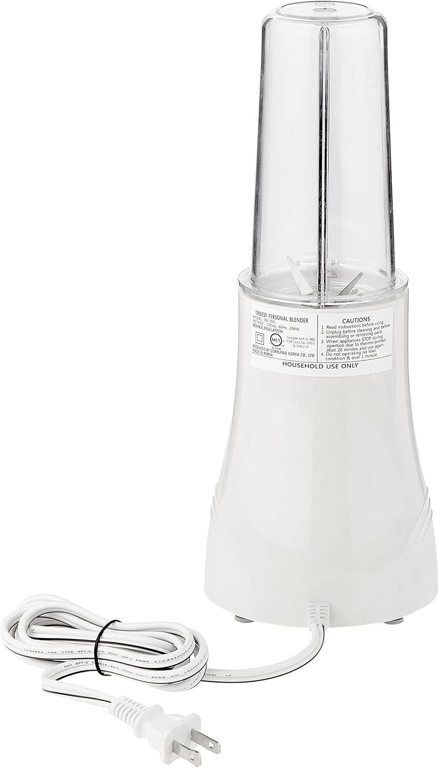 Versatile Personal Blender for Smoothies with BPA-Free Portable Cups - White