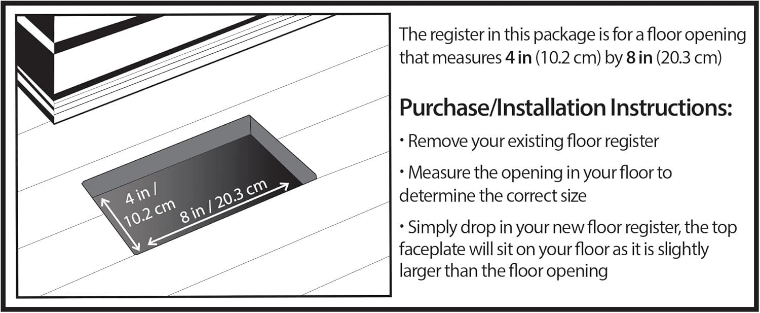 Durable Lattice Design Plastic Floor Vent Covers 10-Pack, Fits 4x8 Inches