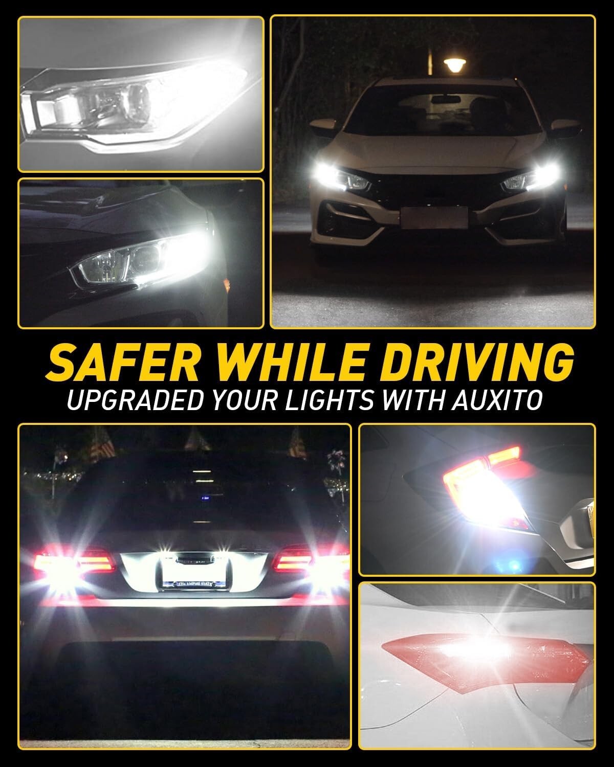 Ultra Bright 7440 LED White Bulbs - Ideal for Reverse, Signal & Parking Lights