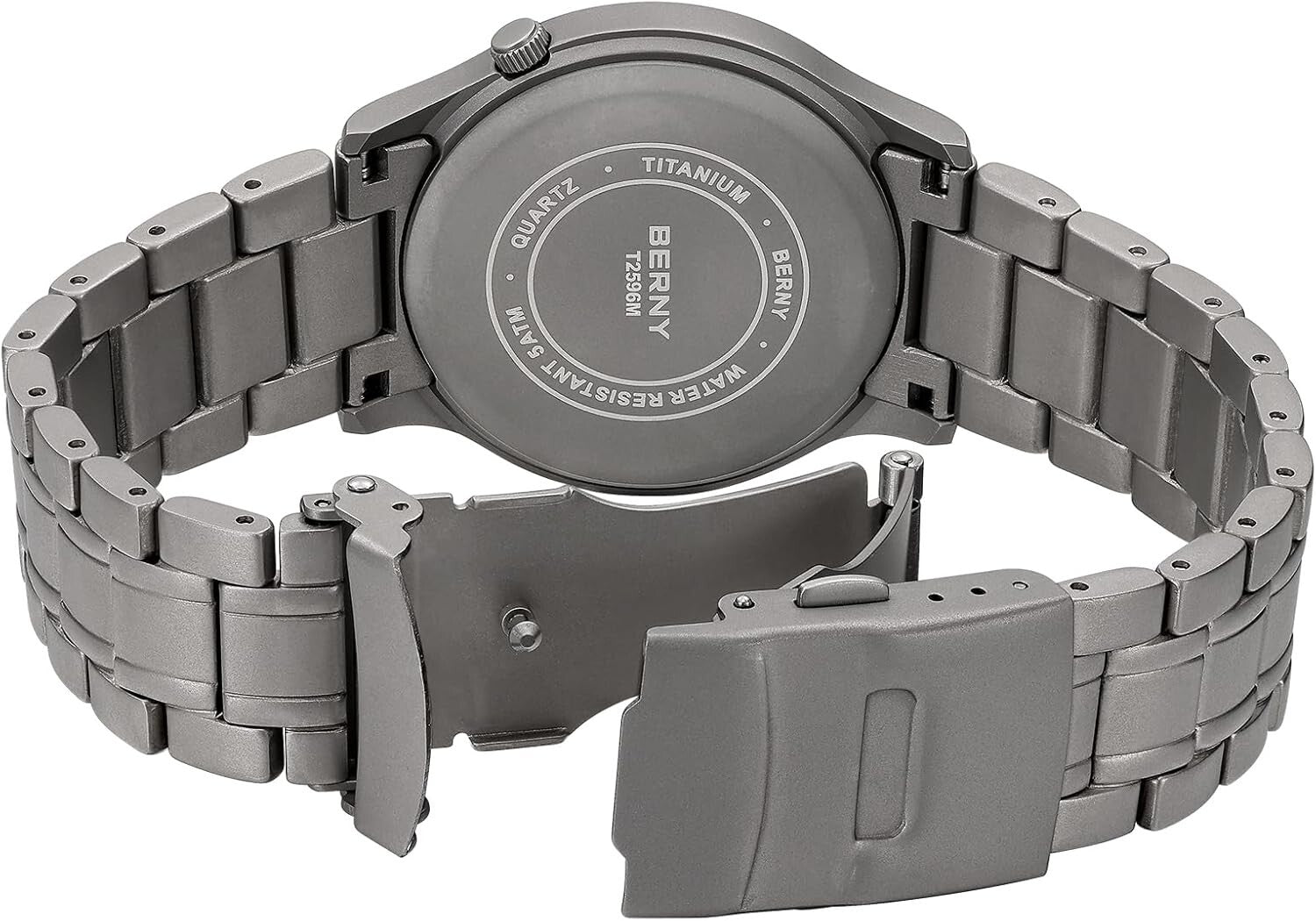 5ATM Waterproof Titanium Watch for Men - Quartz, Luminous & Scratch-Resistant