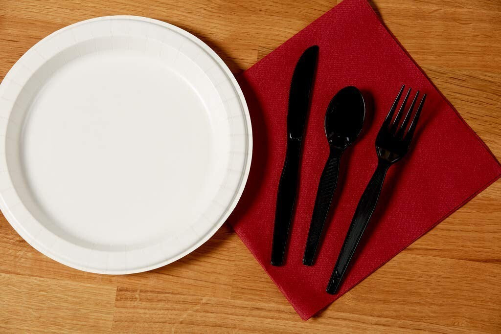 Durable 7.13" Polystyrene Forks in Black - Ideal for Events & Feasts, 1000 Count