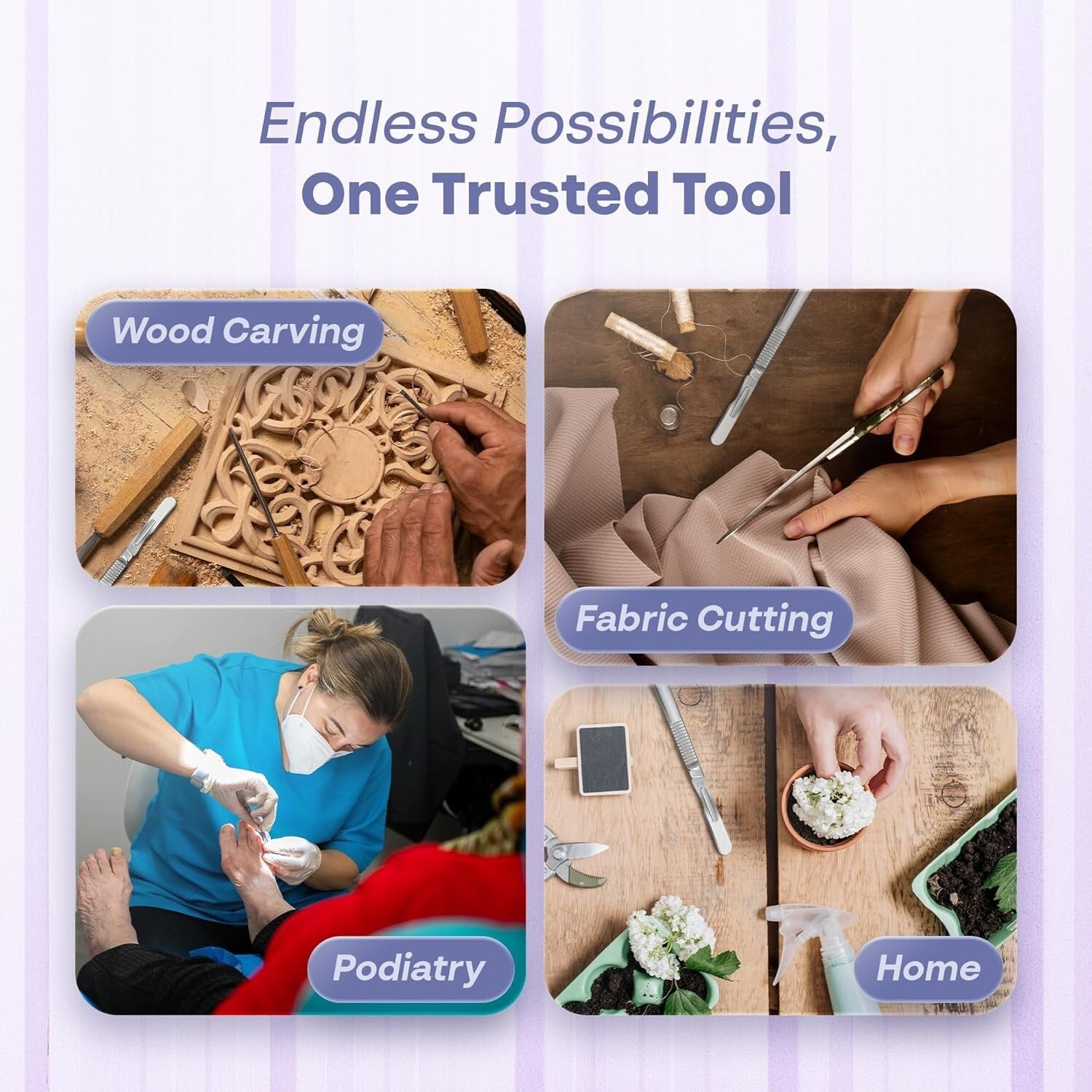 Comprehensive Dermaplaning Scalpel Kit with 100 Sharp 10R Blades and Tools