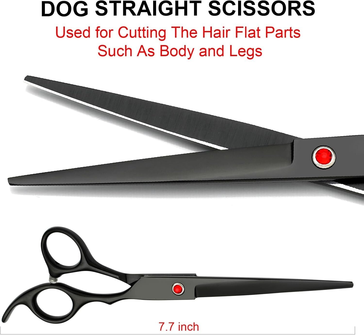 Ergonomic 6-in-1 Pet Grooming Scissors Kit - Precision Cutting for Dogs & Cats