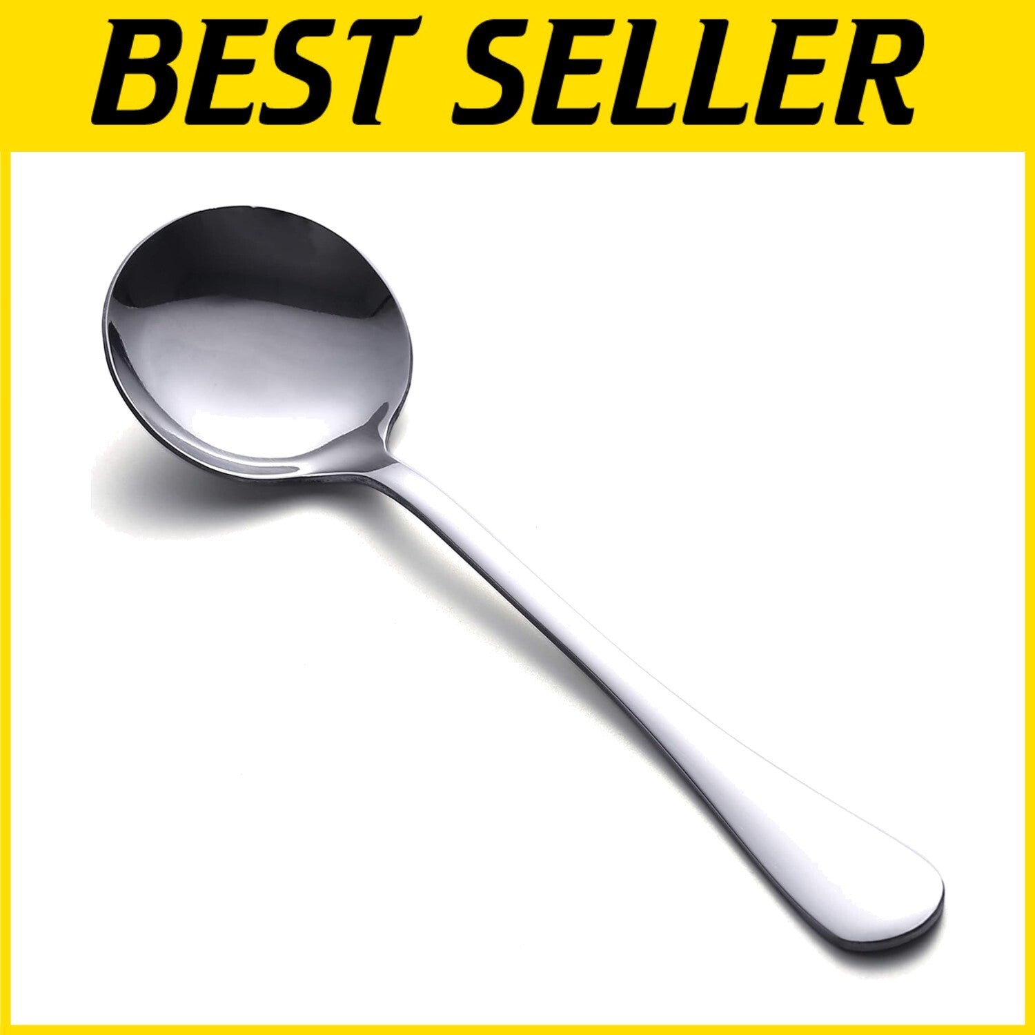 50-Piece Elegant Stainless Steel Dinner Spoon Set for Restaurants and Catering
