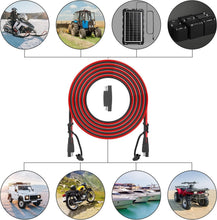 Load image into Gallery viewer, SAE to SAE Quick Disconnect Cables 25FT - Complete 4 Pack with Protection Caps