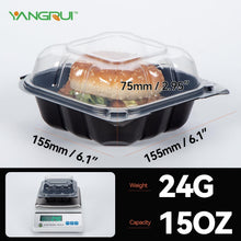 Load image into Gallery viewer, 55-Pack BPA-Free Clamshell Takeout Containers with Dividers for Easy Meal Prep